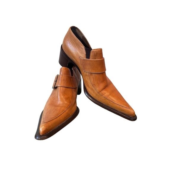 Enzo Moreni monk strap‎ shoes mens Italian leather pointed toe. Italian Size 38 main image 14